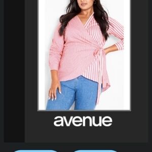 Avenue Women's Pink Wrap Blouse